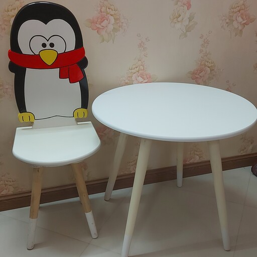 میز و صندلی کودک مدل پنگوئن 