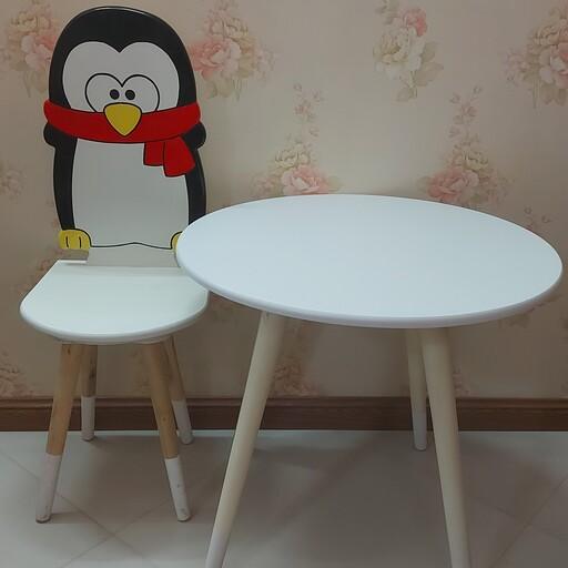 میز و صندلی کودک مدل پنگوئن 