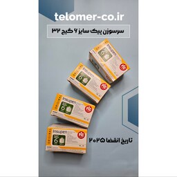 سرسوزن قلم انسولین پیک سلوشن 6 میلی متر بسته 100 عددی