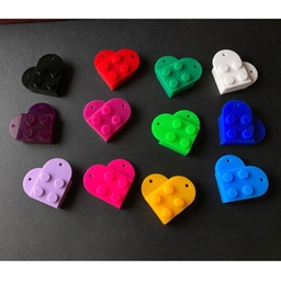 گردنبند ست دوستی کاپلی دونفره لگو Lego مدل قلب جنس پلکسی گلس خارجی براق رنگی