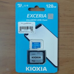 مموری Kioxia 128GB گارانتی مادام العمر با آداپتور SD