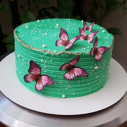 کیک تولد، تم سبز 