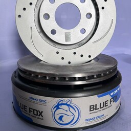 دیسک چرخ اسپرت  جلو رنو ال90 ،ساندرو، لیفان 520 سوراخدار -شیار دار  (بلوفوکس Blue fox )