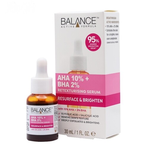 سرم پیلینگ و لایه بردار بالانس اورجینال (AHA و BHA) حجم 30 میل Balance Retexturising Serum Resurface and Brighten 