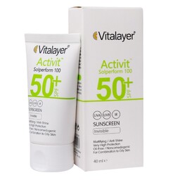 کرم ضد آفتاب SPF50 پوست چرب اکتی ویت ویتالیر (40 میل) Vitalayr  SPF50 Activit Sunscreen Cream For Oily Skin