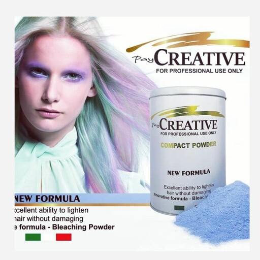 پودر دکلره کریتیو آبی حجم 500 گرم (500 گرم )  creative bleaching powder


