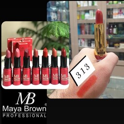 رژ لب جامد مات و مخملی 24 ساعته مایا براون (شماره 313) Maya Brown MATTE LIP STICK 