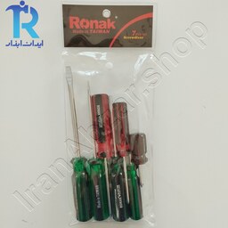 مجموعه 7 عددی پیچ گوشتی تایوانی روناک مدل RONAK RH-2701