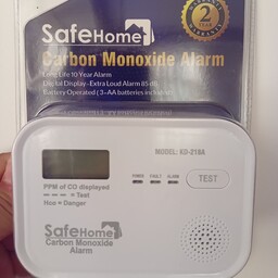 هشدار دهنده گاز منوکسید کربن با باتری و صفحه دیجیتال(safe home) 