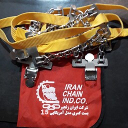 زنجیر چرخ فولادی رینگ اسپورت و فابریک آلومینیومی سایز  15 ایران زنجیر