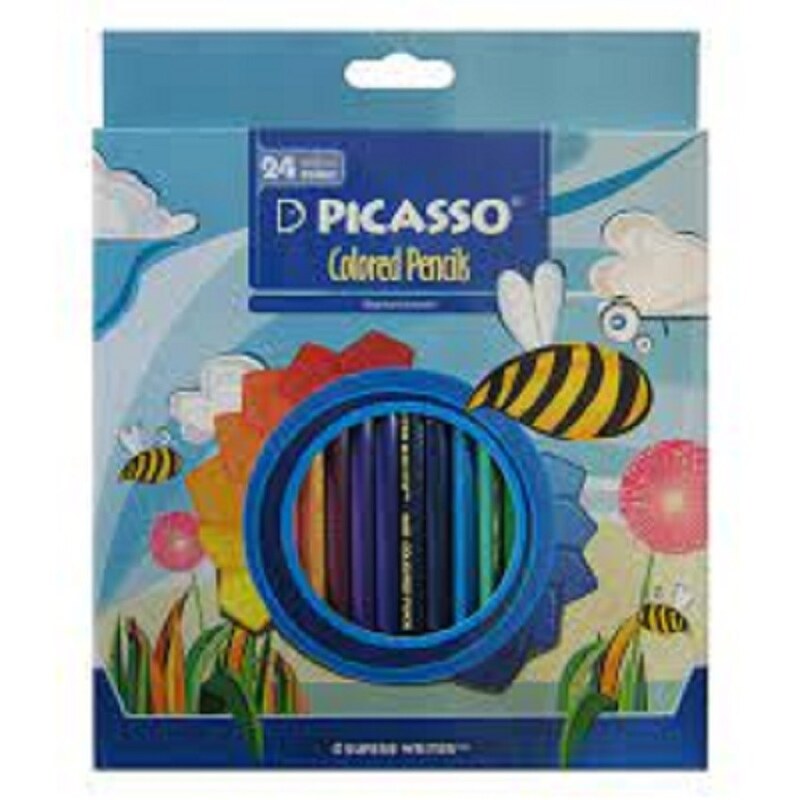 مداد رنگی 24 تایی مقوایی پیکاسو