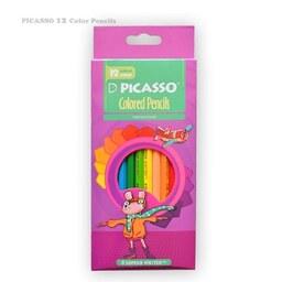 مداد رنگی 12 تایی مقوایی پیکاسو