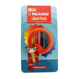 مداد رنگی 12 تایی فلزی پیکاسو