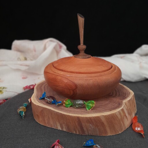 شکلات خوری قطر 15 سانتیمتر با چوب راش مناسب برای آجیل و تنقلات