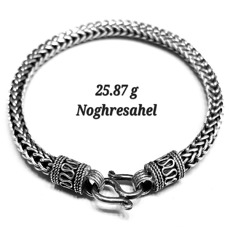 دستبند بافت نقره عیار 925 ساخت تایلند فوق العاده خحاص