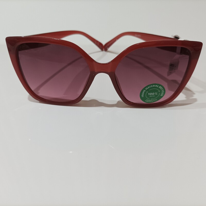 عینک آفتابی زنانه گربه ای کد 84 فریم کائوچو محصول شرکت beeline آلمان UV400 برند SIX به همراه شناسنامه و کاور