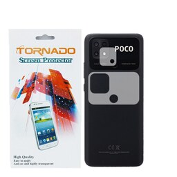 محافظ لنز دوربین تورنادو مدل نانو گلس مناسب موبایل شیائومی Poco C40 بسته 40 عددی
