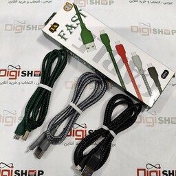 کابل  شارژ و دیتا میکرو یو اس بی Micro USB مدل A934 روکش کنفی 