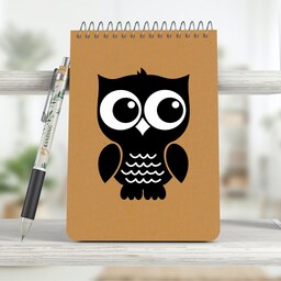 دفترچه یادداشت 100 برگ مستر راد طرح جغد کد 1703 owl