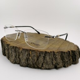 عینک فریم طبی فریم لس زنانه اوسّه عینک نگین دار شکیل و خاص