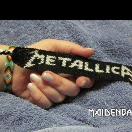 دستبند راک متالیکا Metallica آلفا بافی دوستی مخصوص متال هد های کله فلزی BD