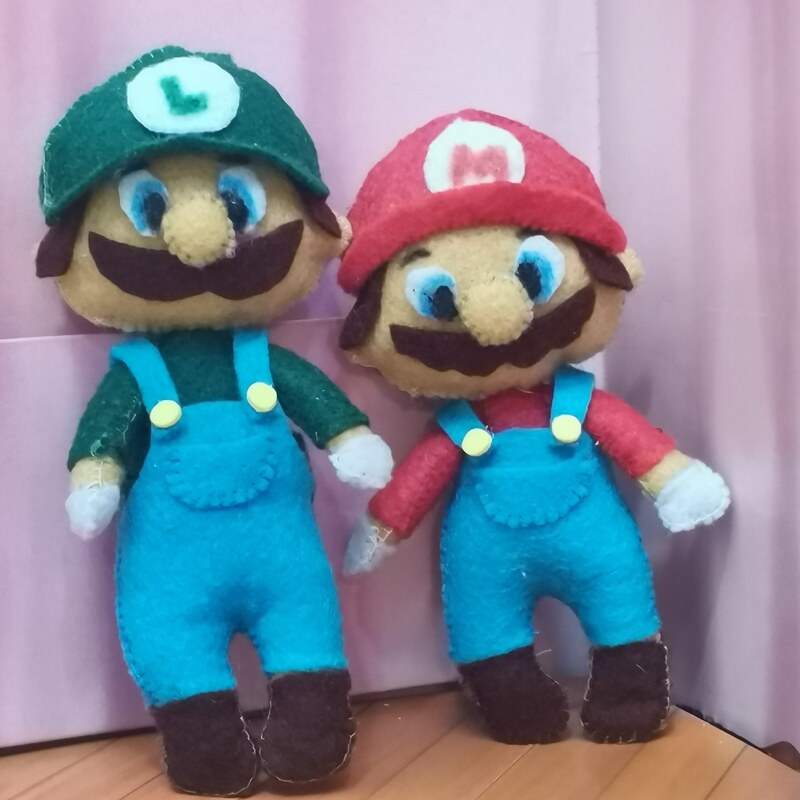 ست عروسکهای نمدی ماریو و لوئیجی