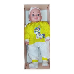 عروسک نوزاد موزیکال کوچک ارتفاع 34 سانتی متر
