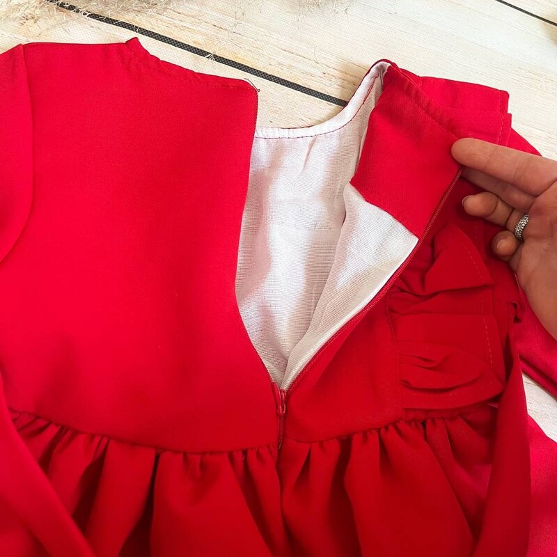 پیراهن دخترونه قرمز یلدایی همراه کیف و تل(ارسال رایگان) 