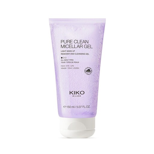 ژل میسلار کیکو مدل pure clean پاک کننده قوی آرایش مناسب چشم صورت و لب kiko pure clean micellar gel