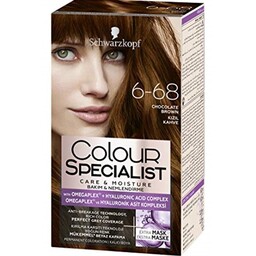 کیت رنگ مو شوارزکف شماره 68-6 رنگ قهوه ای شکلاتی