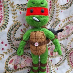 عروسک بافتنی طرح لاکپشت های نینجا رافائل 