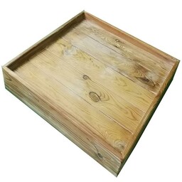 سینی چوبی کمپ مدل چوبی در ابعاد 50در 50 ارتفاع 10 مناسب برای پذیرایی و دیزاین و سرو خوراکی 