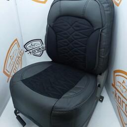 روکش صندلی اتومبیل چرم پارچه طرح رویال مناسب انواع ماشین های 131کوییک ساینا پراید