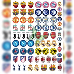 برچسب شفاف، طرح لوگوی باشگاه های فوتبال خارجی، مخصوص رزین