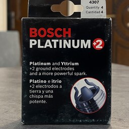 شمع موتور BOSCH 4307 دابل پلاتینیوم کله قندی آلمان مناسب برای خودروهای آفرودی