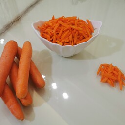 هویج خلالی خورد شده بسته 500 گرمی