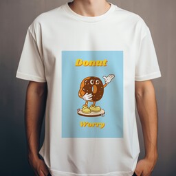 تی شرت مردانه طرح انگیزشی دونات donut جنس نخ پنبه کد031 از سایز small تا 3xl