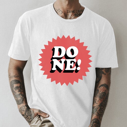 تی شرت مردانه طرح نوشتاری انگلیسی OMG نخ پنبه کد050 از سایز small تا 3xl