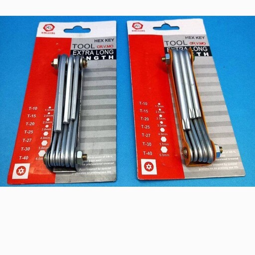 آلن ستاره ای Hex Key tools   CR7 تاشو  با بدنه ی فلزی