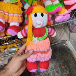 عروسک بافت کش بافت عروسک سنتی دختر رنگس عروسک دختر30سانت