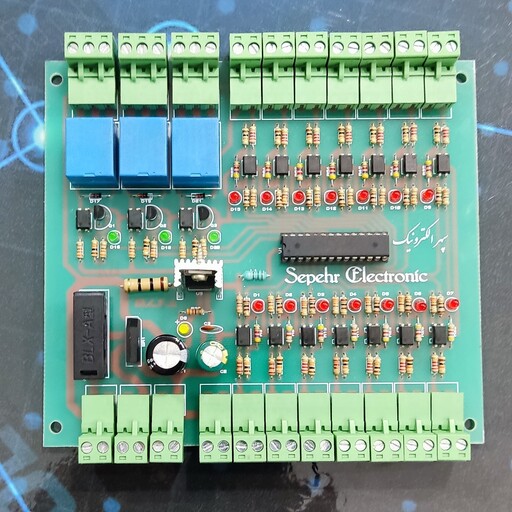 برد کنترل آسانسور کارگاهی 7 ایستگاه 