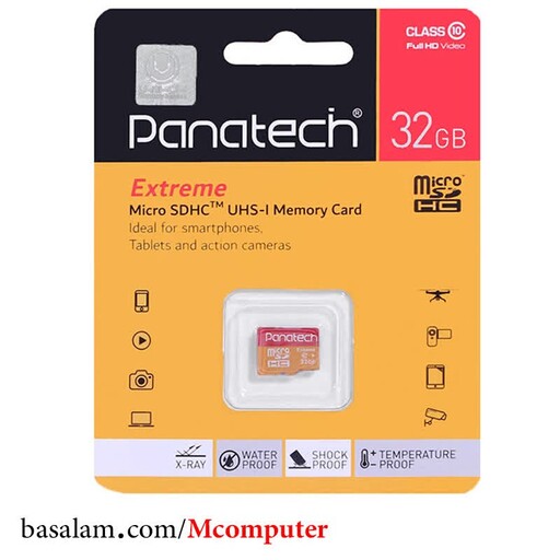 مموری کارت (رم میکرو) 32 گیگابایت پاناتک کلاس 10 استاندارد UHS-I کارت حافظه موبایل ضمانت مادام العمر