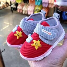 کفش صدادار مدل ستاره ای نوزادی کیفیت عالی رنگ قرمز