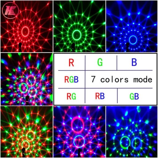 رقص نور پارتی لایت کنترل راه دور بسیار حرفه ای با حساسیت صوتی مناسب 80متر فضا