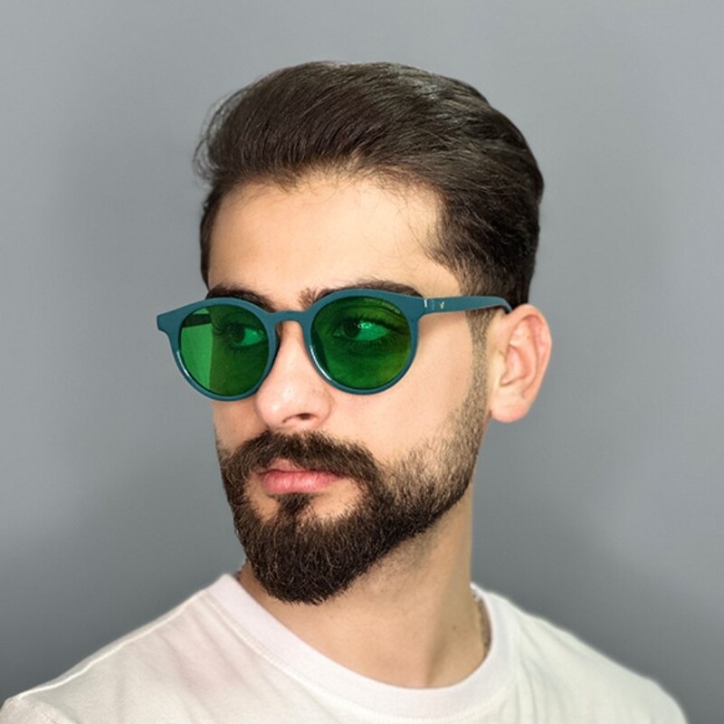 ارسال رایگان عینک آفتابی مردانه اورجینال سبز برند جنتل مانستر گرد یووی400