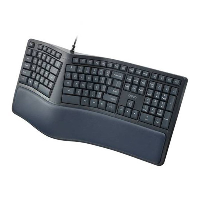 کیبورد رپو مدل Rapoo Wired Ergonomic Keyboard Black  NK8800