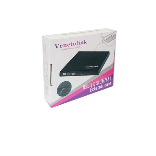 باکس دی وی دی رایتر اکسترنال USB2.0برند Venetolink مدل 9.5mm