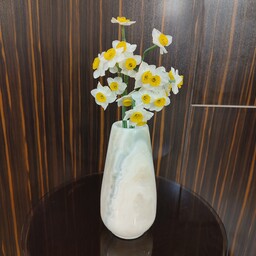 گلدان سنگی از جنس سنگ مرمر با کیفیت طرح اشک