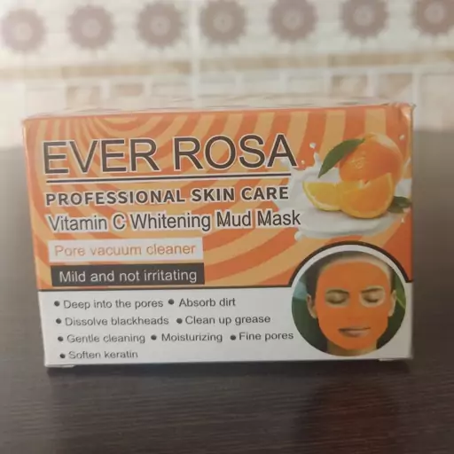 ماسک گچی ویتامین سی EVER ROSA(مود ماسک) 180 گرم (آرایشی افلاک)