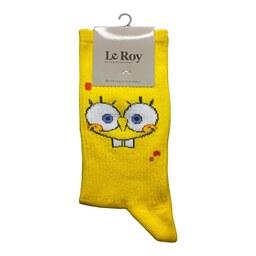 جوراب ساق بلند دخترانه و زنانه طرح باب اسفنجی (SpongeBob)
